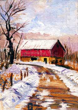 "Johnson Valley Farm" by Bill Zierke, Onalaska WI - Acrylic - SOLD